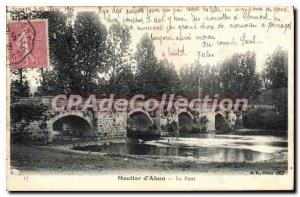 Old Postcard Moutier D'Ahun Bridge