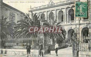 Old Postcard Toulon Museum and City Library