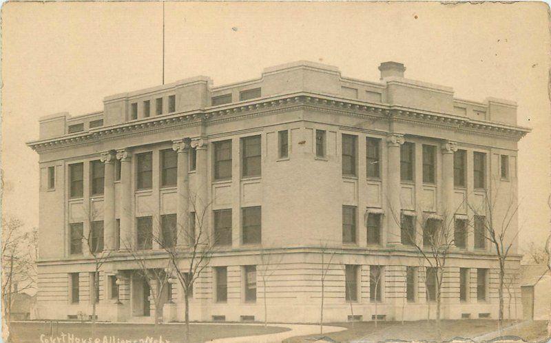 Alliance Nebraska C-1910 Court House RPPC real photo postcard 6445