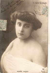 Miss. Remné Parny. Actress Old vintage French photo postcard