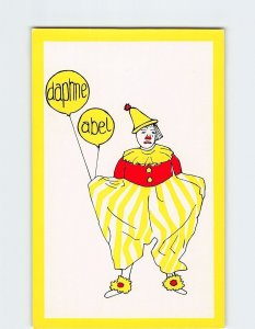 Postcard Daphne Abel with Clown Balloons Art Print