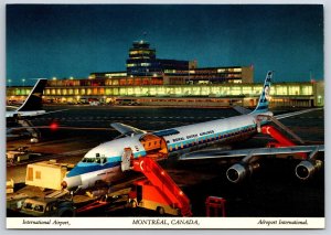 Airplane Postcard International Airport Montreal Canada KLM Airways GB14