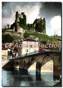 Modern Postcard St German Charente Confolens Ruins of Castle and Bridge knew ...