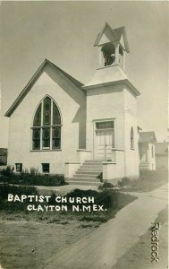 NM, Clayton, New Mexico, Baptist Church, RPPC