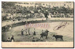 Old Postcard Bullfight Bullfight Arenes de Beziers The game of spades