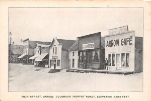 Arrow Colorado Main Street, Moffat Road, B/W Lithograph, Vintage Postcard U18011