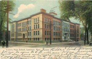 MA, Lawrence, Massachusetts, High School Building, Rotograph Co No G21517a