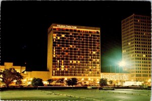 Houston, TX Texas  HOUSTON OAKS HOTEL & GALLERIA~Night View  4X6  Postcard