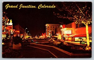 Grand Junction, Colorado   Downtown Shopping Park  1970  Postcard