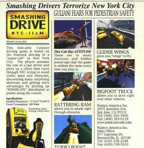 Smashing Drive Arcade Flyer Original Video Game Art Print Promo Sheet 2001 