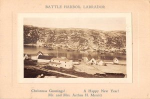 Battle Harbor Labrador Canada Christmas Greetings Real Photo Non PC AA45300