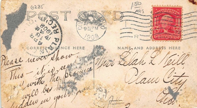 G63/ Columbus Ohio RPPC Postcard 1908 Women Playing Piano Easter