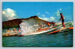 Surfing  Surfboards  Honolulu  Hawaii  Postcard