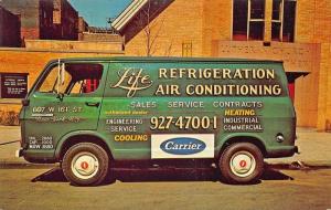 New York NY Life Refrigeration Air Conditioning Delivery Truck Postcard