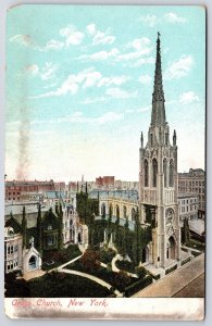 Grace Church New York City Historic Episcopal Diocese Parish Building Postcard