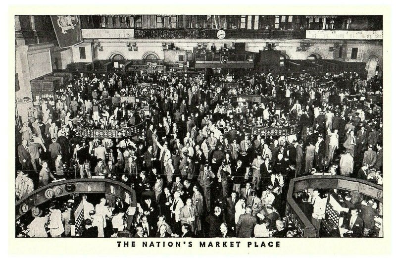 Postcard - The Nation's Market Place Stock Exchange New York N.Y. Postcard RPPC