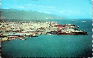 Postcard Jamaica aerial  - Kingston Water Front