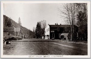 Kitchener BC Goat Valley Service Kitchener Hotel Sweet Caporal RPPC Postcard D99