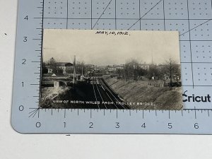 RPPC Postcard View Of North Wales PA From Trolley Bridge