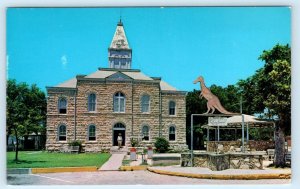 GLEN ROSE, Texas TX ~ Dinosaur SOMERVELL COUNTY COURT HOUSE c1960s Postcard