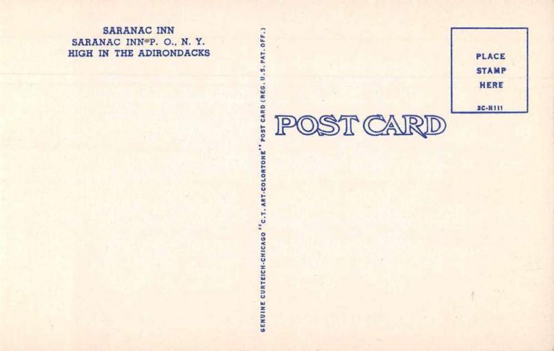 Saranac Lake New York Saranac Inn Boat Dock Vintage Postcard JB626241