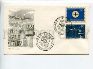 3162980 Italy 1965 PLANE Network Night Air Mail Rete FDC Cover