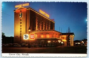 CARSON CITY, NV ~ Night Neon ORMSBY HOUSE Hotel Casino c1970s ~ 4x6 Postcard