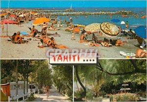 Postcard Modern Tahiti Camping in Waterfront Frontignan Owner Marcel Jean Beach