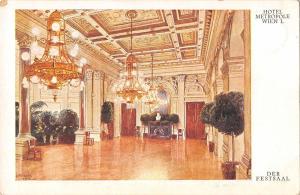 B23264 Wien Hotel Metropole der Festsaal  postcard austria painting