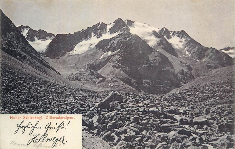 Austria Mountaineering Tyrol Hoher Sebleskogl - Zillertaleralpen 1905