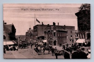MAIN STREET BELFAST MAINEPOSTCARD (c. 1905)