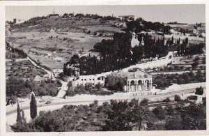 Israel Jerusalem Panorama Of Getsemani Real Photo