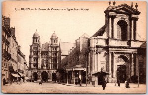 La Bourse De Commerse Eglise Saint-Michel Catholic Church Dijon France Postcard