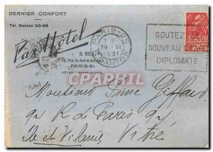Entier Postal Pax Hotel Rue St Andre des Arts Paris 6th