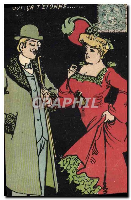 Old Postcard Fantasy Illustrator Woman Oh how you fatten