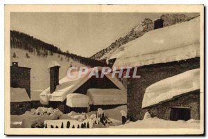 Postcard Old Mount Genevre Winter