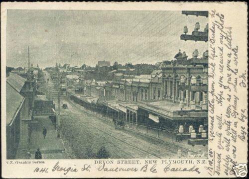 new zealand, NEW PLYMOUTH, Devon Street (1905) Stamp