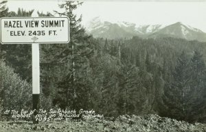 1940's RPPC Hazel View Summit, Cal. Vintage Postcard P106 