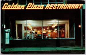 Golden Plaza Restaurant Regina Saskatchewan Canada Good Food & Service Postcard