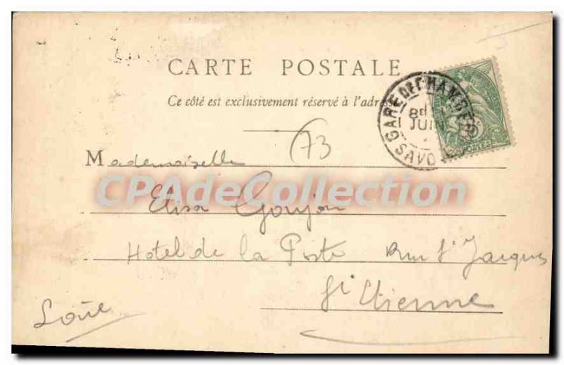 Old Postcard From Chambery Commemorative Monument annexation