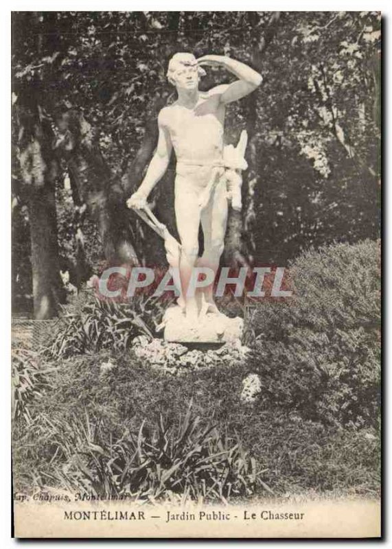 Old Postcard Montelimar garden hunter