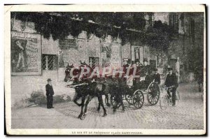 Old Postcard The King And The President St. Peter's Square Rome