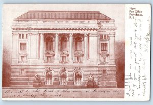 Providence Rhode Island Postcard New Post Office Building Embossed 1905 Vintage