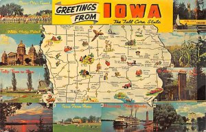 Tall Corn State Greetings from, Iowa Postcard