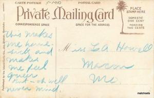 1910 Private Honolulu Hawaii Beach Private Mailing postcard 9254