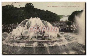 Old Postcard Versailles Latona fountain and green carpet