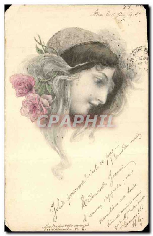 Old Postcard Fantasy Illustrator Woman