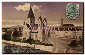 Metz Old Postcard Protestants temples and places of comedy