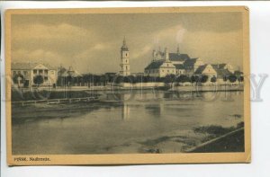 461113 Poland Belarus Pinsk view of the embankment and the church Vintage