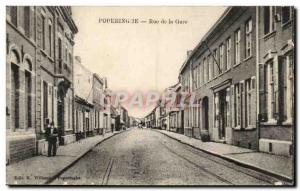 Postcard Old Poperinghe Rue de la Gare